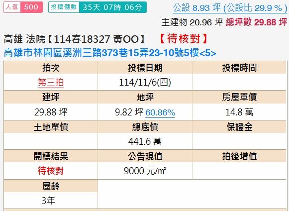 高雄林園公寓法拍-1