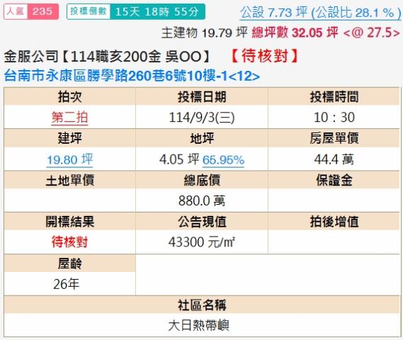 台南大樓法拍-1