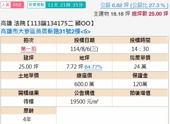高雄公寓法拍-1