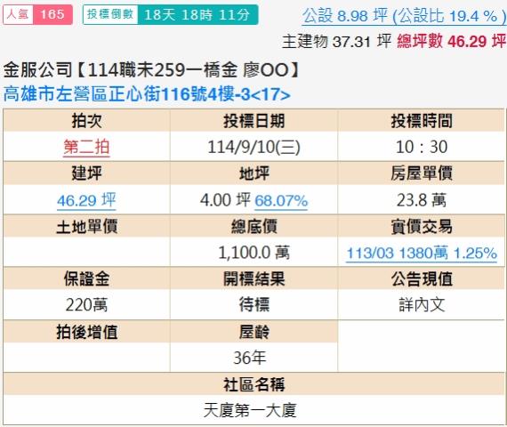 高雄左營大樓法拍-1