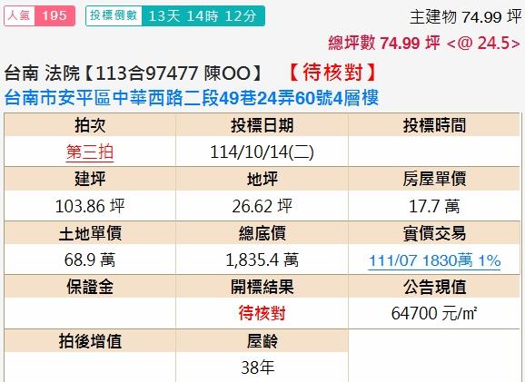 台南透天法拍-1