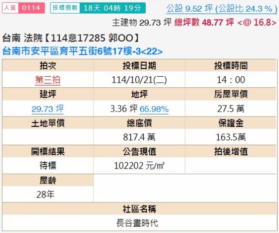 安平大樓法拍-1