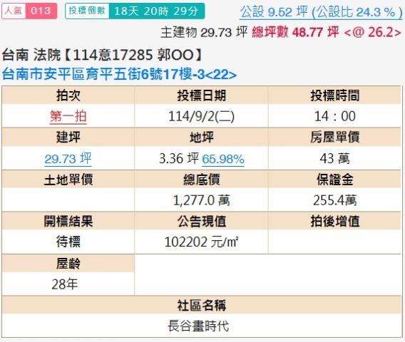 安平大樓法拍-1