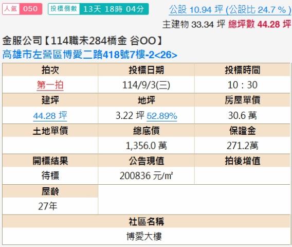 左營大樓法拍-1