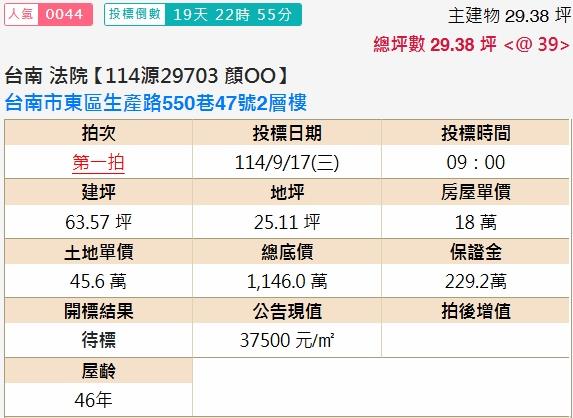 台南東區法拍透天-1