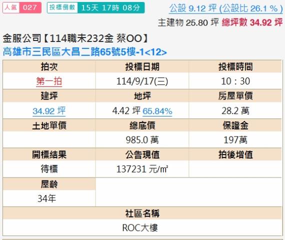 三民區法拍大樓-1