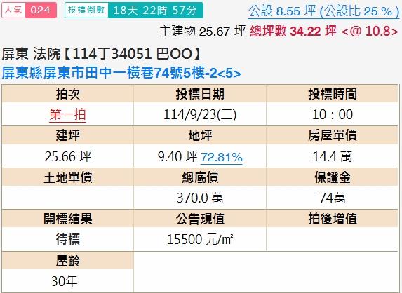 屏東屏東市法拍公寓-1