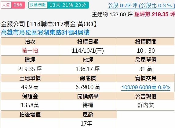 高雄鳥松別墅法拍-1