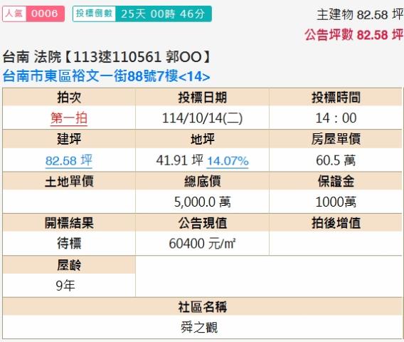 台南法拍大樓-1