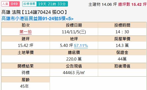 小港公寓法拍-1