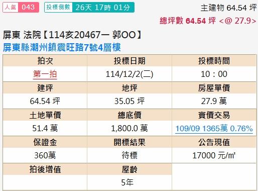 潮州透天法拍-1