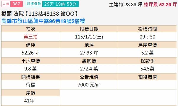 旗山拍賣透天-1