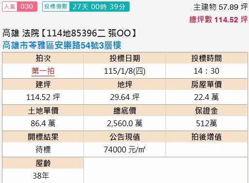 苓雅透天法拍-1