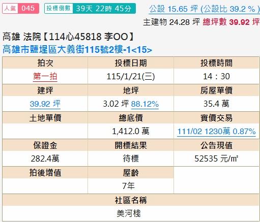 高雄鹽埕法拍大樓-1