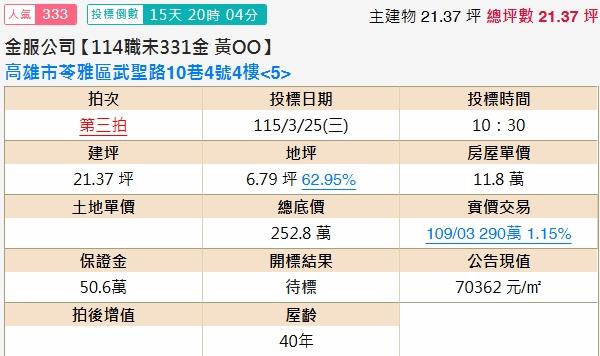 苓雅法拍公寓-1