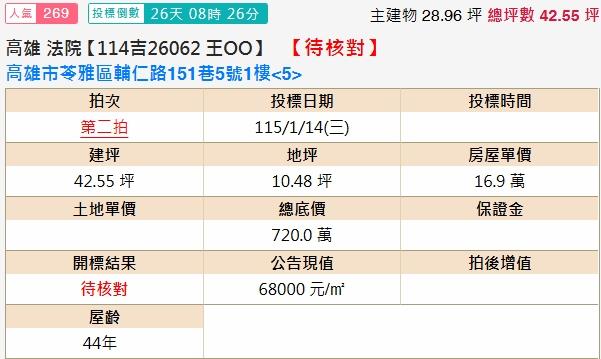 苓雅公寓法拍-1