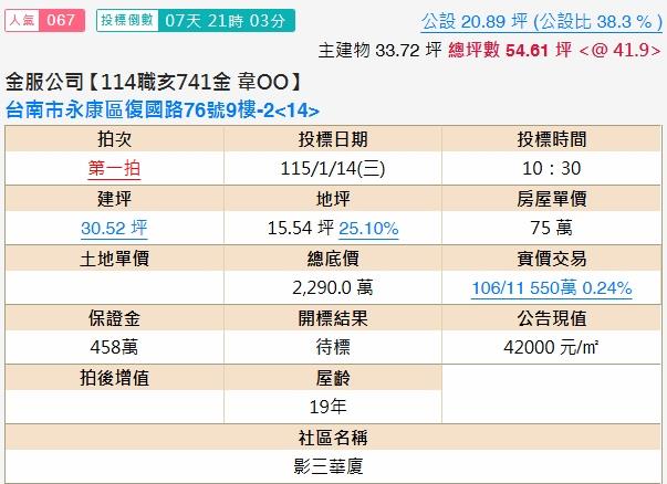 台南永康大樓法拍-1