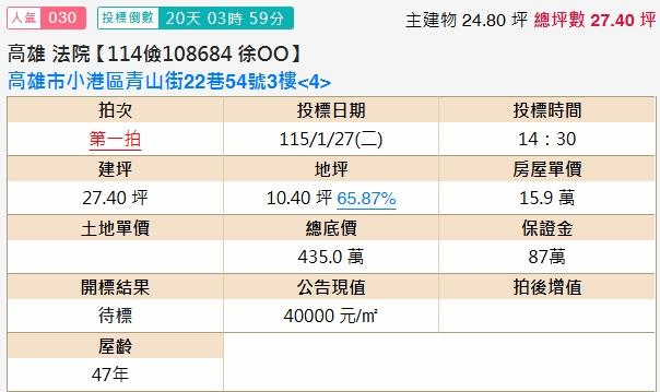 小港公寓法拍-1