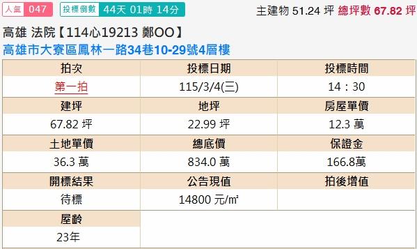 高雄法拍透天-1