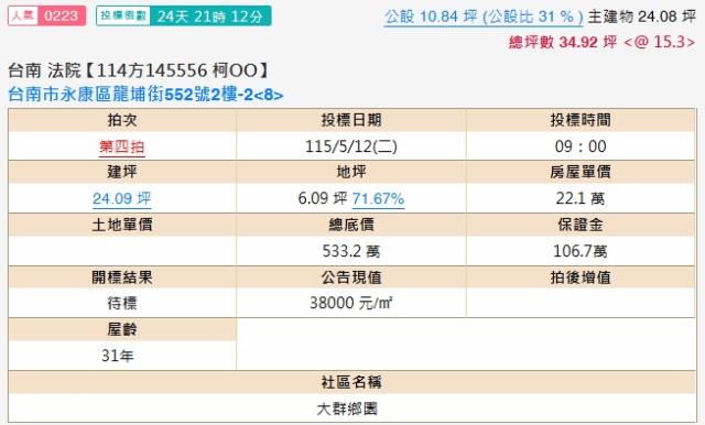 台南永康大樓拍賣-1