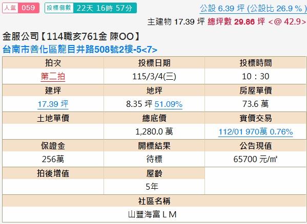 台南善化法拍大樓-1