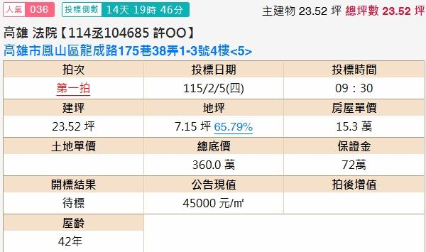 鳳山拍賣公寓-1
