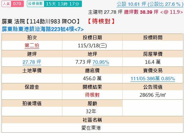屏東東港大樓法拍-1