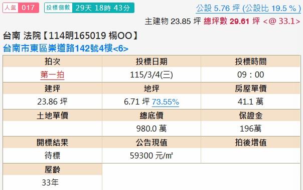 台南東區法拍大樓-1