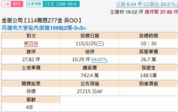 高雄法拍華廈-1