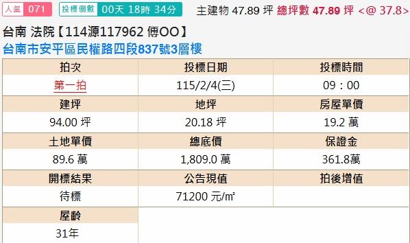台南安平法拍透天-1