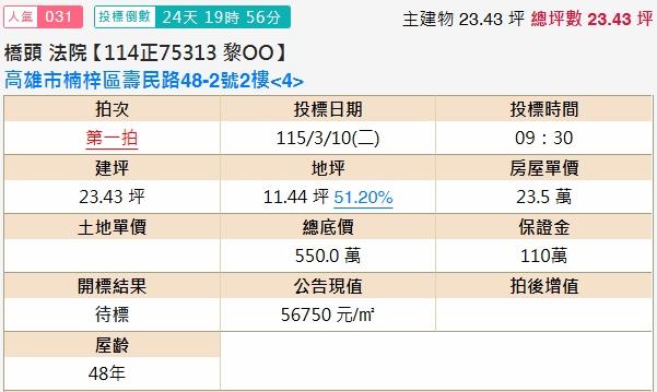 高雄法拍公寓-1