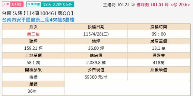 台南安平法拍透天-1