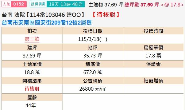 台南安南透天法拍-1