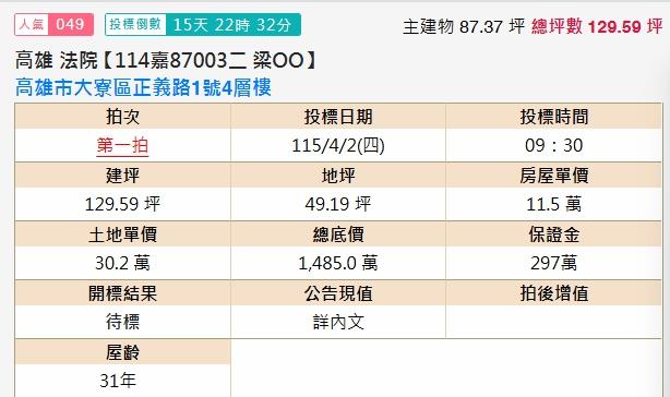 高雄拍賣透天-1