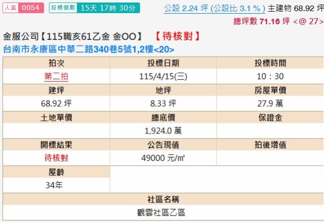 台南法拍大樓-1