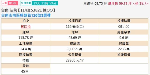 台南公寓法拍-1