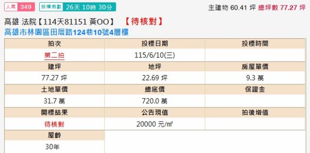 高雄林園透天法拍-1