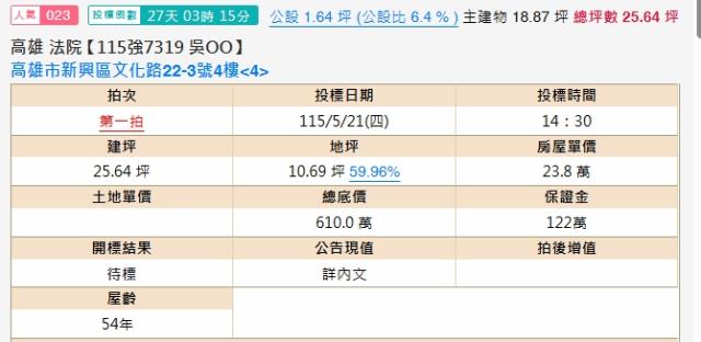 高雄新興區公寓拍賣-1