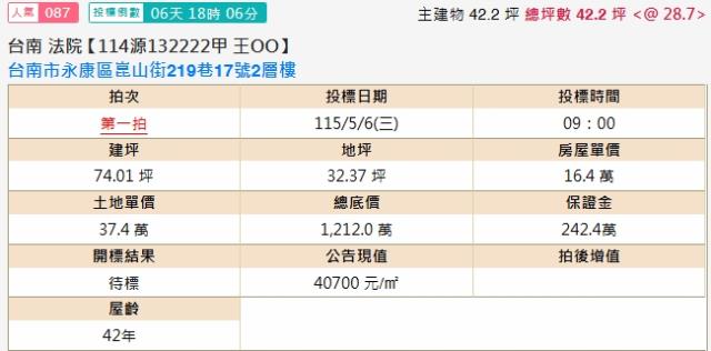 台南永康法拍透天-1