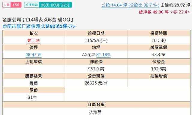台南大樓法拍-1