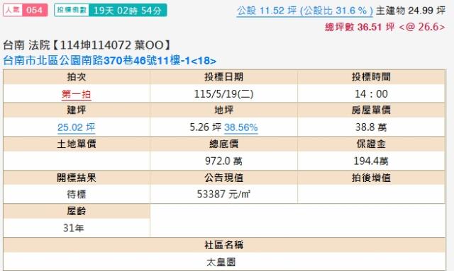 台南北區法拍大樓-1