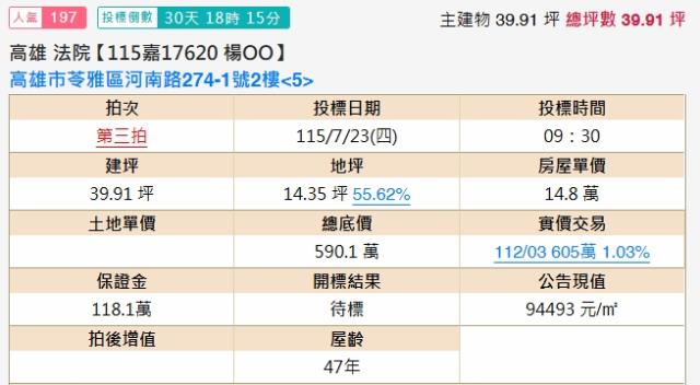 苓雅法拍公寓-1