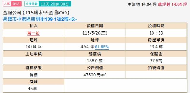 高雄法拍公寓-1