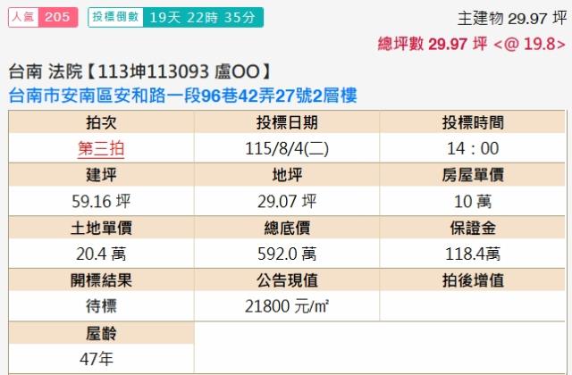 台南永康法拍透天-1