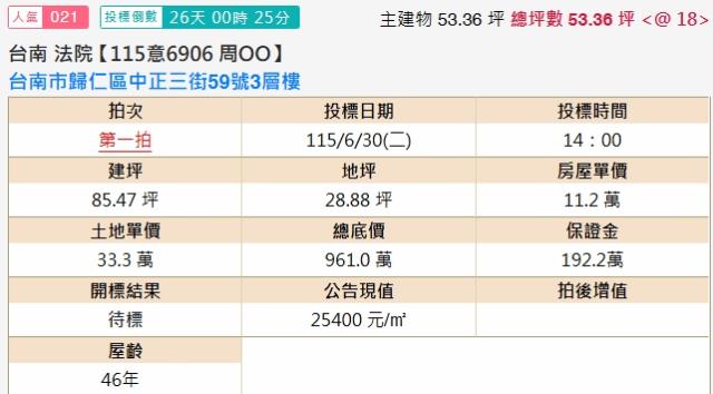 台南透天拍賣-1
