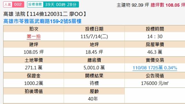 高雄苓雅法拍透天-1