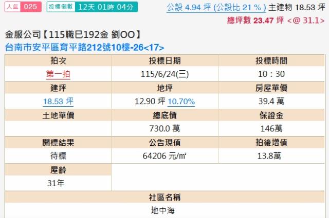台南大樓法拍-1