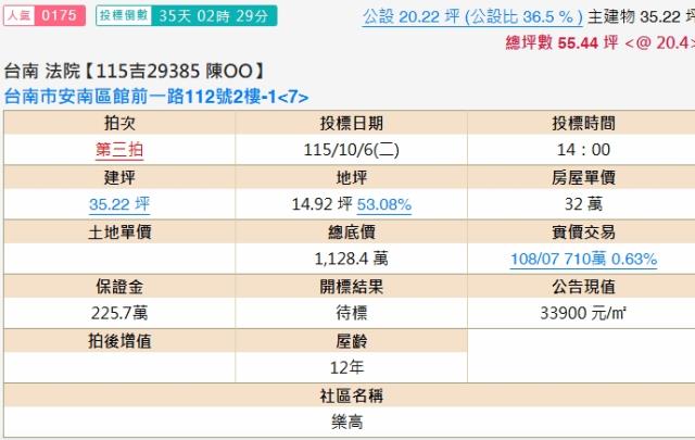 台南安南法拍華廈-1