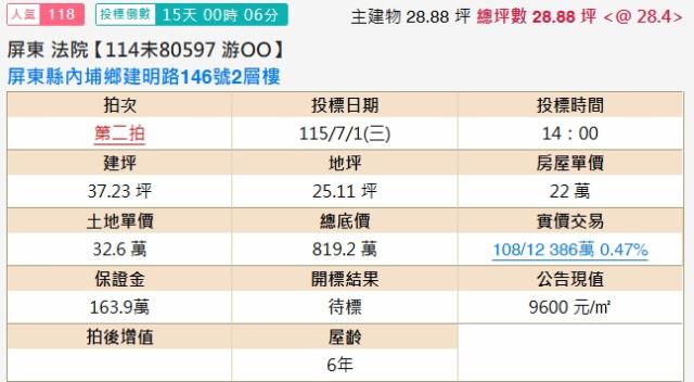屏東內埔法拍透天-1