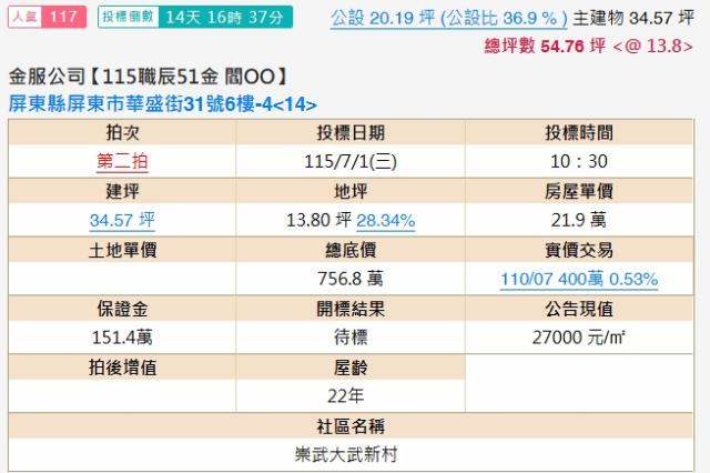 屏東屏東市大樓法拍-1